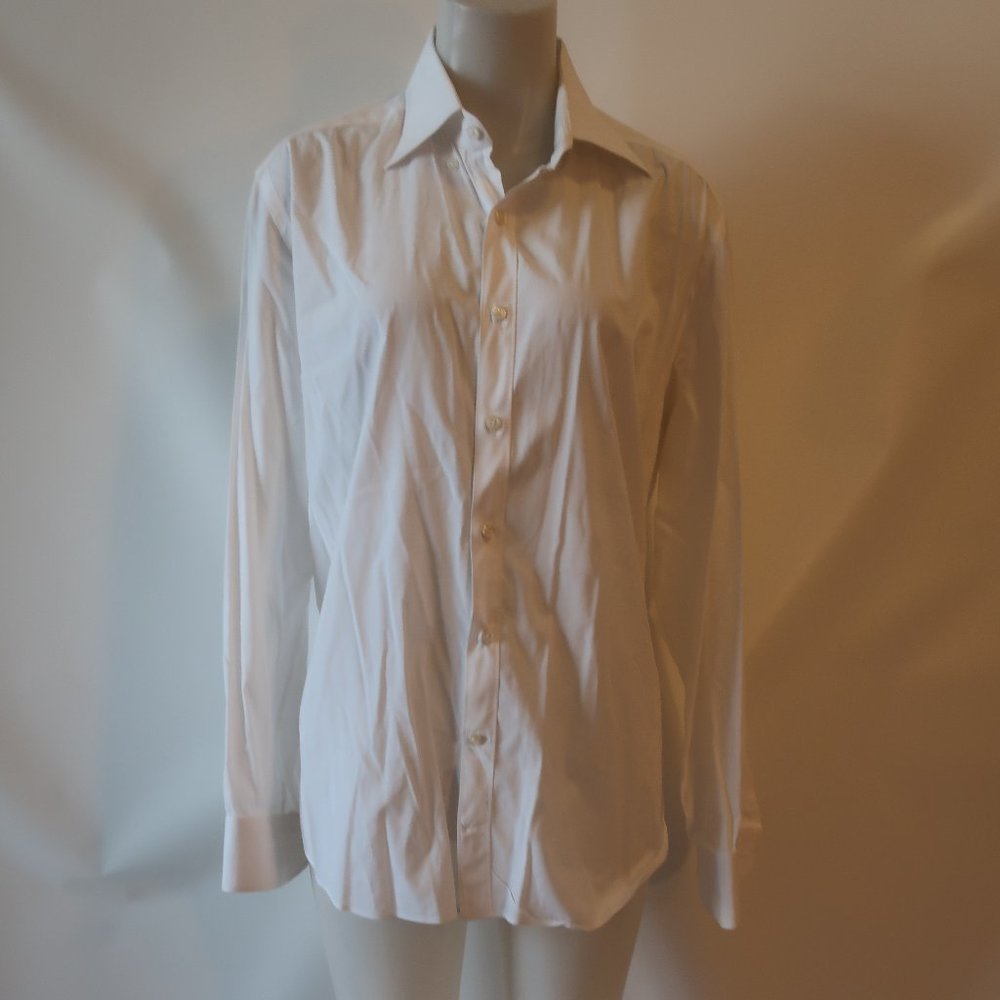 Mens Tod's White Button Down Dress Shirt 42 16 1/2*